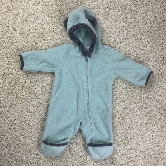 Columbia Tiny Bear II Fleece Bunting Suit Size 0-3 Months - Picture 1 of 3